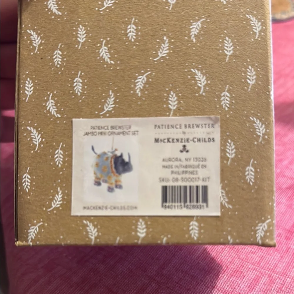 NWT MACKENZIE-CHILDS Blue Rhino Ornament - Picture 2 of 5